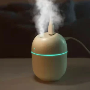 Mini Umidificador Grande Capacidade Com Led Luz Noturna