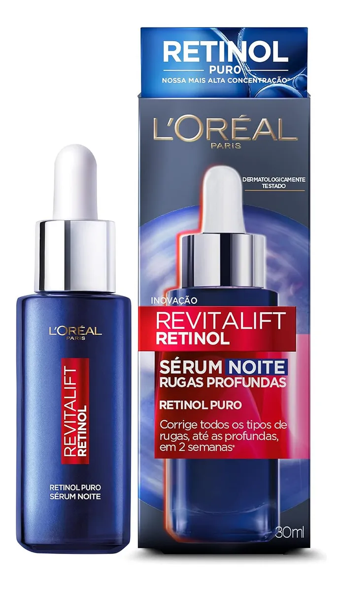 Sérum Facial noturno Revitalift Com Retinol Puro Antirrugas Com 30ml L'Oréal