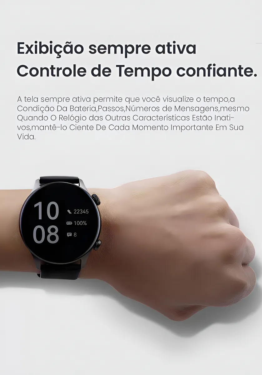 Smartwatch Haylou Ls16 Solar Plus RT3 tela de 1.43" - Imagem 4