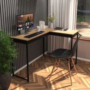 Escrivaninha Mesa de Canto Escritório Home Office em L 110cm