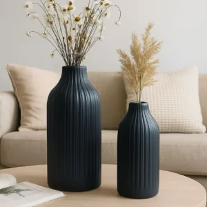 Dupla De Vasos Decorativos Em Ceramica Decoração Sala Casa