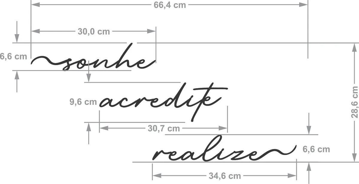 Sonhe Acredite Realize + Brinde Mdf Vazado 3 Mm Premium Preto - Imagem 2